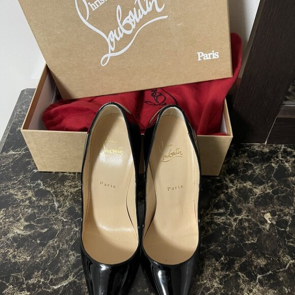Christian Louboutin Black Leather Pumps - Picture 9 of 10